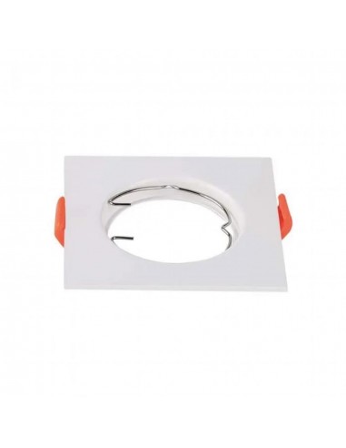 6642-Portafaretto LED da Incasso Quadrato GU Colore Bianco Box  Pezzi-6