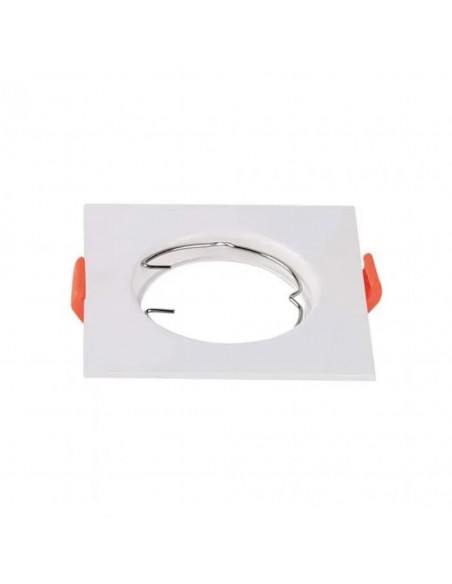6642-Portafaretto LED da Incasso Quadrato GU Colore Bianco Box  Pezzi-6