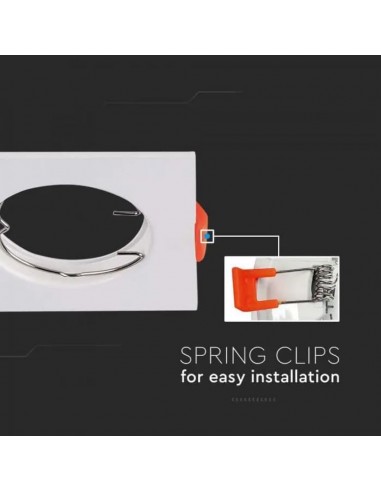 6642-Portafaretto LED da Incasso Quadrato GU Colore Bianco Box  Pezzi-7