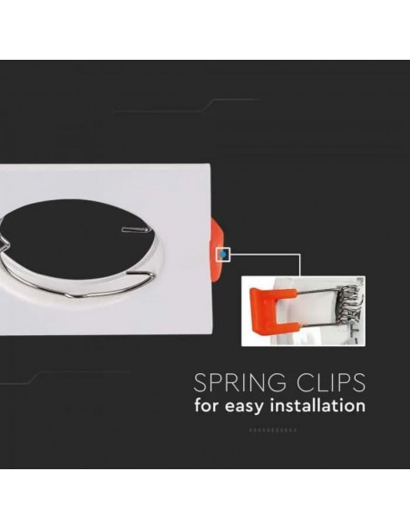 6642-Portafaretto LED da Incasso Quadrato GU Colore Bianco Box  Pezzi-7