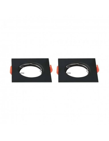 6643-Portafaretto LED da Incasso Quadrato GU Colore Nero Box  Pezzi-1