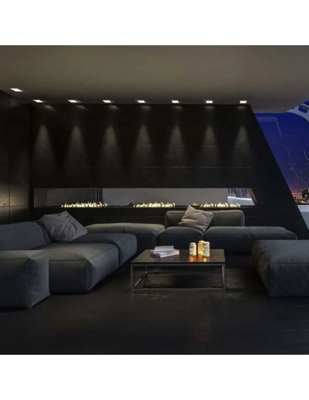 6643-Portafaretto LED da Incasso Quadrato GU Colore Nero Box  Pezzi-4