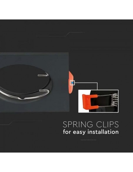 6643-Portafaretto LED da Incasso Quadrato GU Colore Nero Box  Pezzi-5