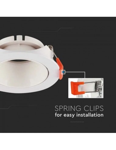 6644-Portafaretto LED da Incasso Rotondo GU Colore Bianco-6