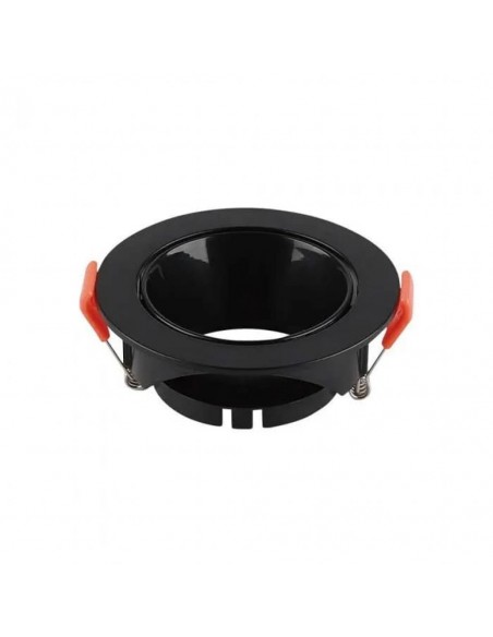 6646-Portafaretto LED da Incasso Rotondo GU Colore Nero-1