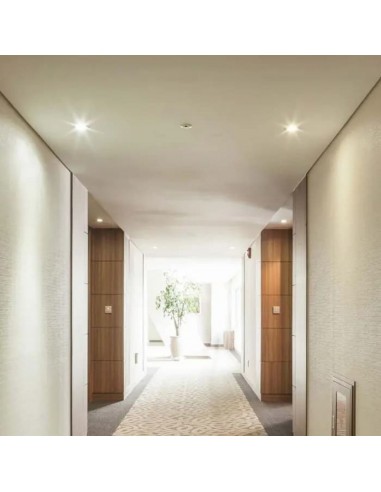 6649-Portafaretto LED da Incasso Rotondo GU Corpo Bianco Riflettore Oro Rosa-4