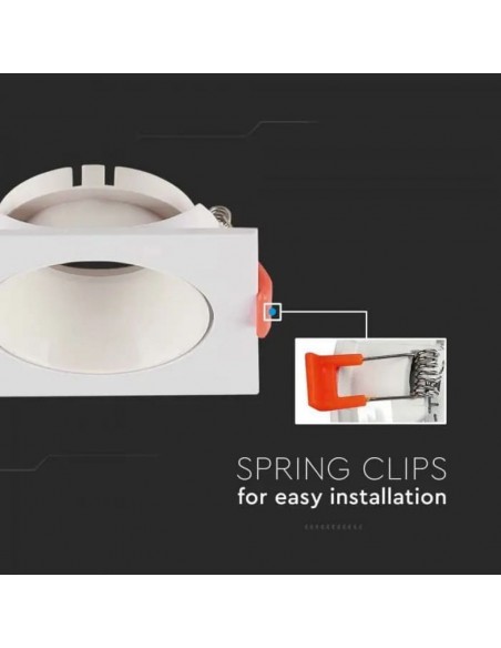 6650-Portafaretto LED da Incasso Quadrato GU Colore Bianco-5