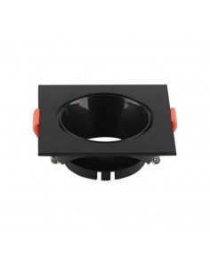 6652-Portafaretto LED da Incasso Quadrato GU Colore Nero-1