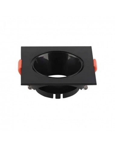 6652-Portafaretto LED da Incasso Quadrato GU Colore Nero-1
