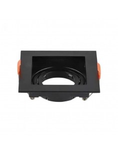 6657-Portafaretto LED da Incasso Quadrato GU Colore Nero-1
