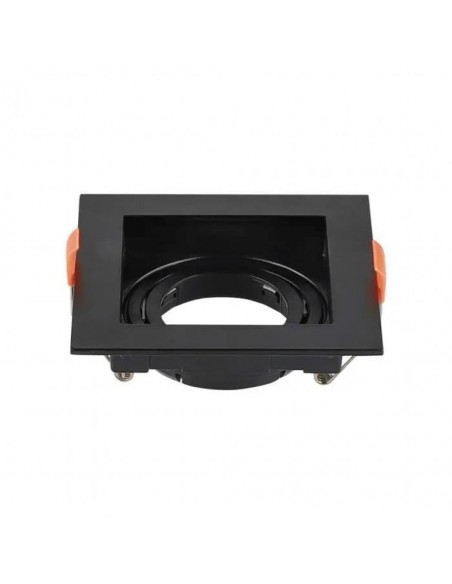 6657-Portafaretto LED da Incasso Quadrato GU Colore Nero-1