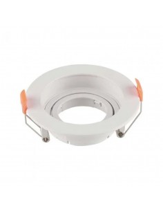 6658-Portafaretto LED da Incasso Rotondo GU Colore Bianco Orientabile-1