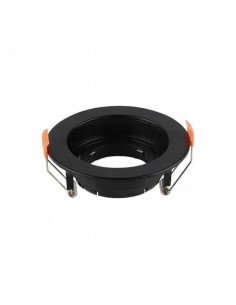 6659-Portafaretto LED da Incasso Rotondo GU Colore Nero Orientabile-1