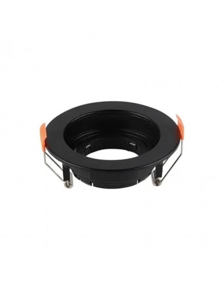 6659-Portafaretto LED da Incasso Rotondo GU Colore Nero Orientabile-1