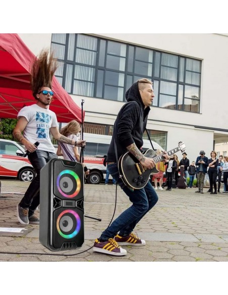 6663-Altoparlante Ricaricabile x con USB e Scheda TF RGB xPollici-5