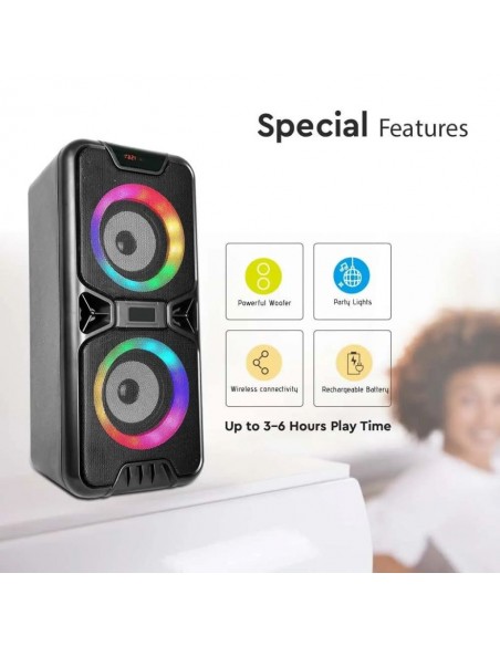 6663-Altoparlante Ricaricabile x con USB e Scheda TF RGB xPollici-6