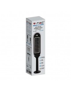 6666-Piantana Solare LED da Giardino  Colore Bianco e Nero  -1 2