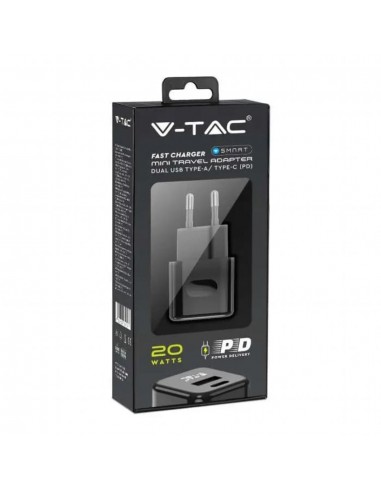 6677-Adattatore da Viaggio USB   PD QC Colore Nero-2