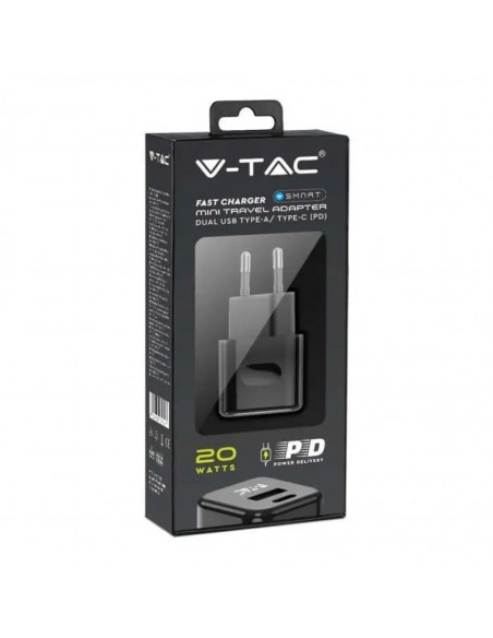 6677-Adattatore da Viaggio USB   PD QC Colore Nero-2