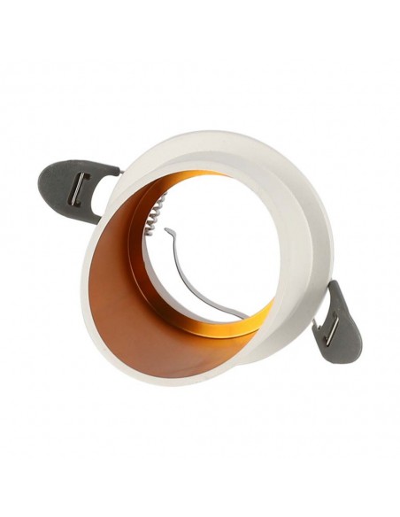 6682-Portafaretto LED da Incasso GU Corpo in Alluminio a Cilindro Colore Bianco-1