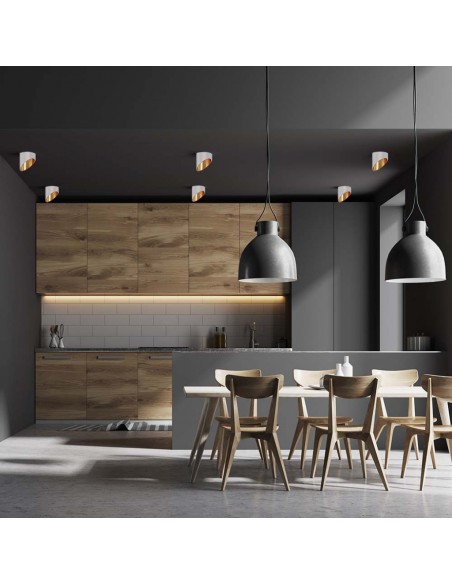 6682-Portafaretto LED da Incasso GU Corpo in Alluminio a Cilindro Colore Bianco-4