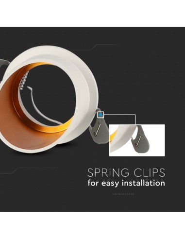 6682-Portafaretto LED da Incasso GU Corpo in Alluminio a Cilindro Colore Bianco-6