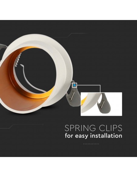 6682-Portafaretto LED da Incasso GU Corpo in Alluminio a Cilindro Colore Bianco-6