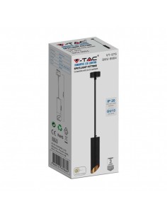 6684-Portafaretto LED a Sospensione GU Corpo in Alluminio Nero Riflettore Colore Oro DxMM-1 2