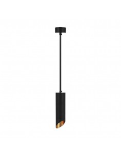 6685-Portafaretto LED a Sospensione GU Corpo in Alluminio Nero Riflettore Colore Oro DxMM-1