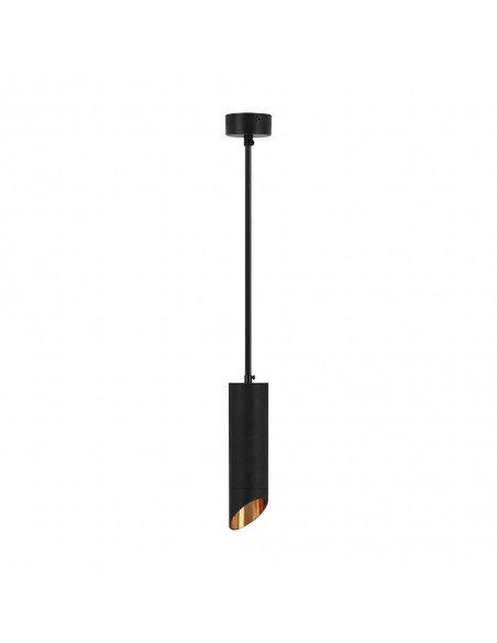 6685-Portafaretto LED a Sospensione GU Corpo in Alluminio Nero Riflettore Colore Oro DxMM-1