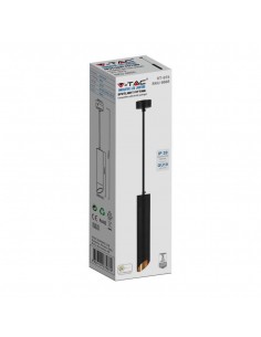 6685-Portafaretto LED a Sospensione GU Corpo in Alluminio Nero Riflettore Colore Oro DxMM-1 2