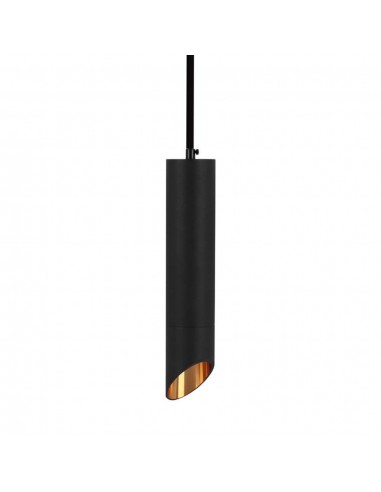 6685-Portafaretto LED a Sospensione GU Corpo in Alluminio Nero Riflettore Colore Oro DxMM-7