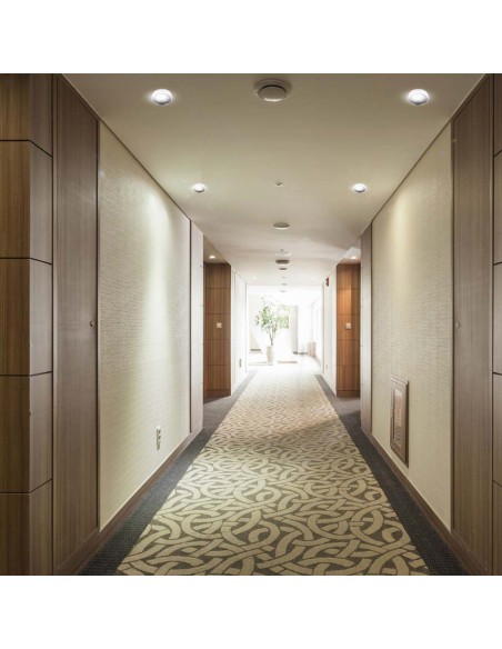 6694-Portafaretto LED da Incasso GU Rotondo Colore Bianco Riflettore Nero con Supporto Inclinato-4