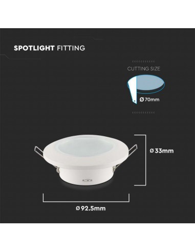 6698-Portafaretto LED da Incasso Rotondo GU Colore Bianco-3