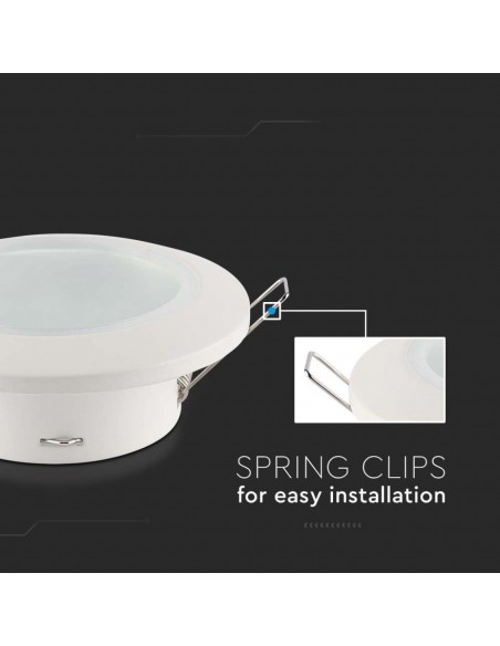 6698-Portafaretto LED da Incasso Rotondo GU Colore Bianco-6