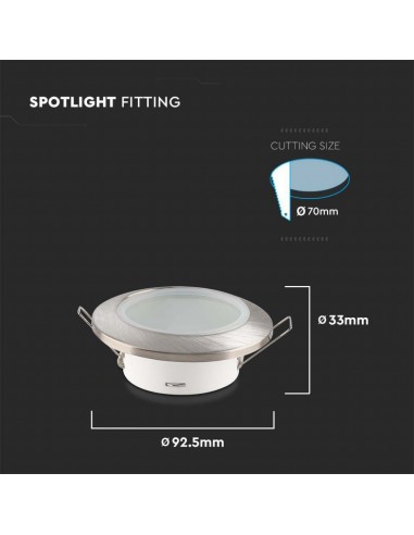 6700-Portafaretto LED da Incasso Rotondo GU Colore Nichel Satinato-3