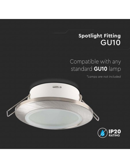 6700-Portafaretto LED da Incasso Rotondo GU Colore Nichel Satinato-5