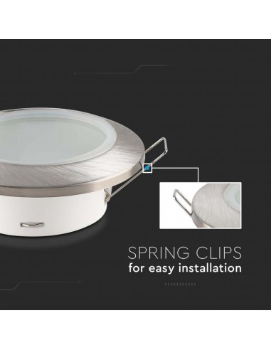 6700-Portafaretto LED da Incasso Rotondo GU Colore Nichel Satinato-6