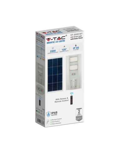 6756-Armatura Stradale LED SMD  con Pannello Solare Da  e Telecomando-2