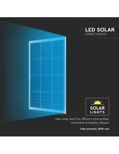 6756-Armatura Stradale LED SMD  con Pannello Solare Da  e Telecomando-5