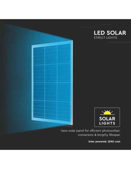 6756-Armatura Stradale LED SMD  con Pannello Solare Da  e Telecomando-5