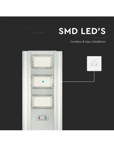 6758-Armatura Stradale LED SMD  con Pannello Solare Da  e Telecomando-6