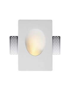 6770-Portafaretto LED da Incasso rettangolare GU in Gesso Colore Bianco-1