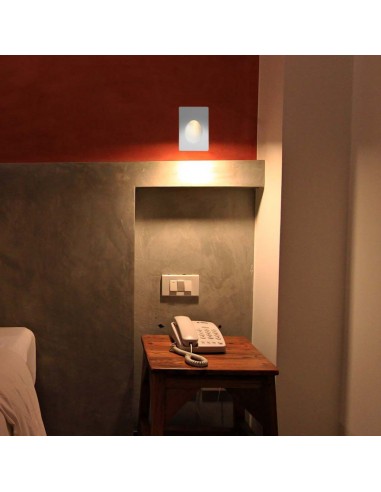 6770-Portafaretto LED da Incasso rettangolare GU in Gesso Colore Bianco-4