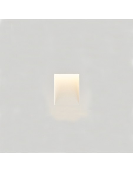 6773-Portafaretto LED da Incasso Quadrato GU Corpo in Gesso Bianco-3