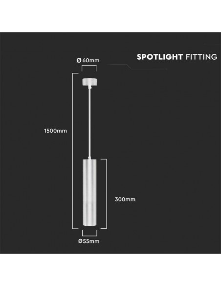 6779-Portafaretto LED a Sospensione GU Corpo in Alluminio Bianco DxMM-2