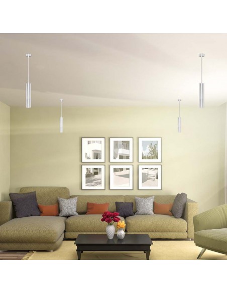 6779-Portafaretto LED a Sospensione GU Corpo in Alluminio Bianco DxMM-3