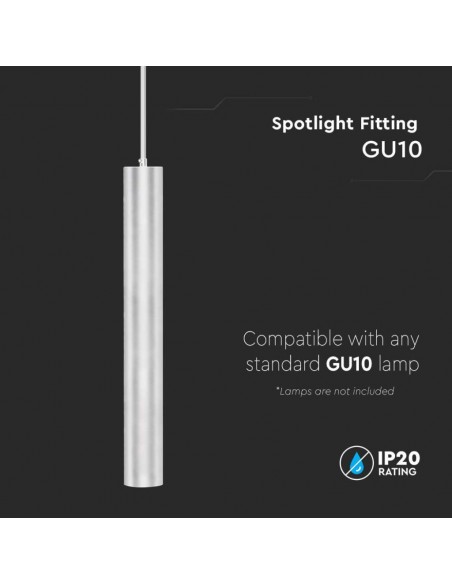 6780-Portafaretto LED a Sospensione GU Corpo in Alluminio Bianco DxMM-5