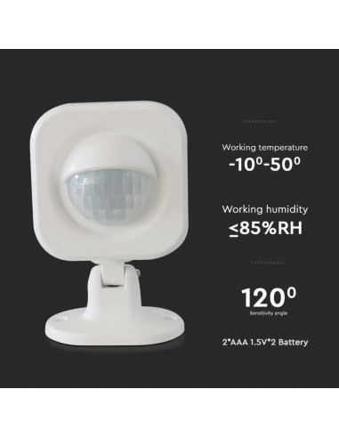 6781-Sensore PIR  Colore Bianco Con Controllo Wifi Compatibile con Google Home e Amazon Alexa-3