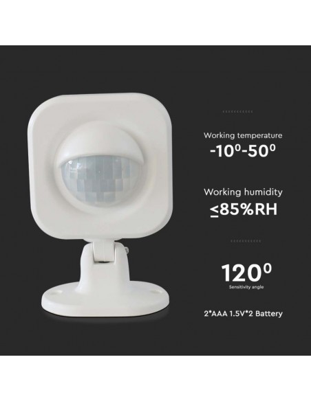 6781-Sensore PIR  Colore Bianco Con Controllo Wifi Compatibile con Google Home e Amazon Alexa-3